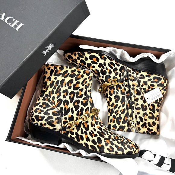 Coach | Allen Signature Chain Boot Natural NEW Size 8.5 - Picture 2 of 11